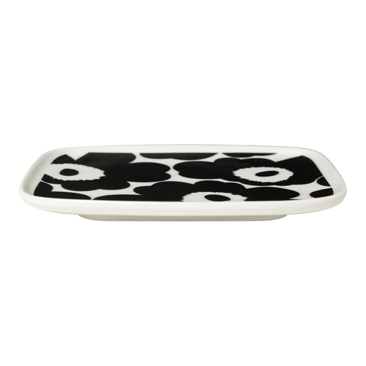 Unikko talerz 12x15 cm, czarny i biały Marimekko