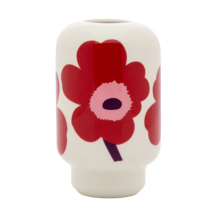 Wazon Unikko 14 cm - White-cranberry-pink-plum - Marimekko