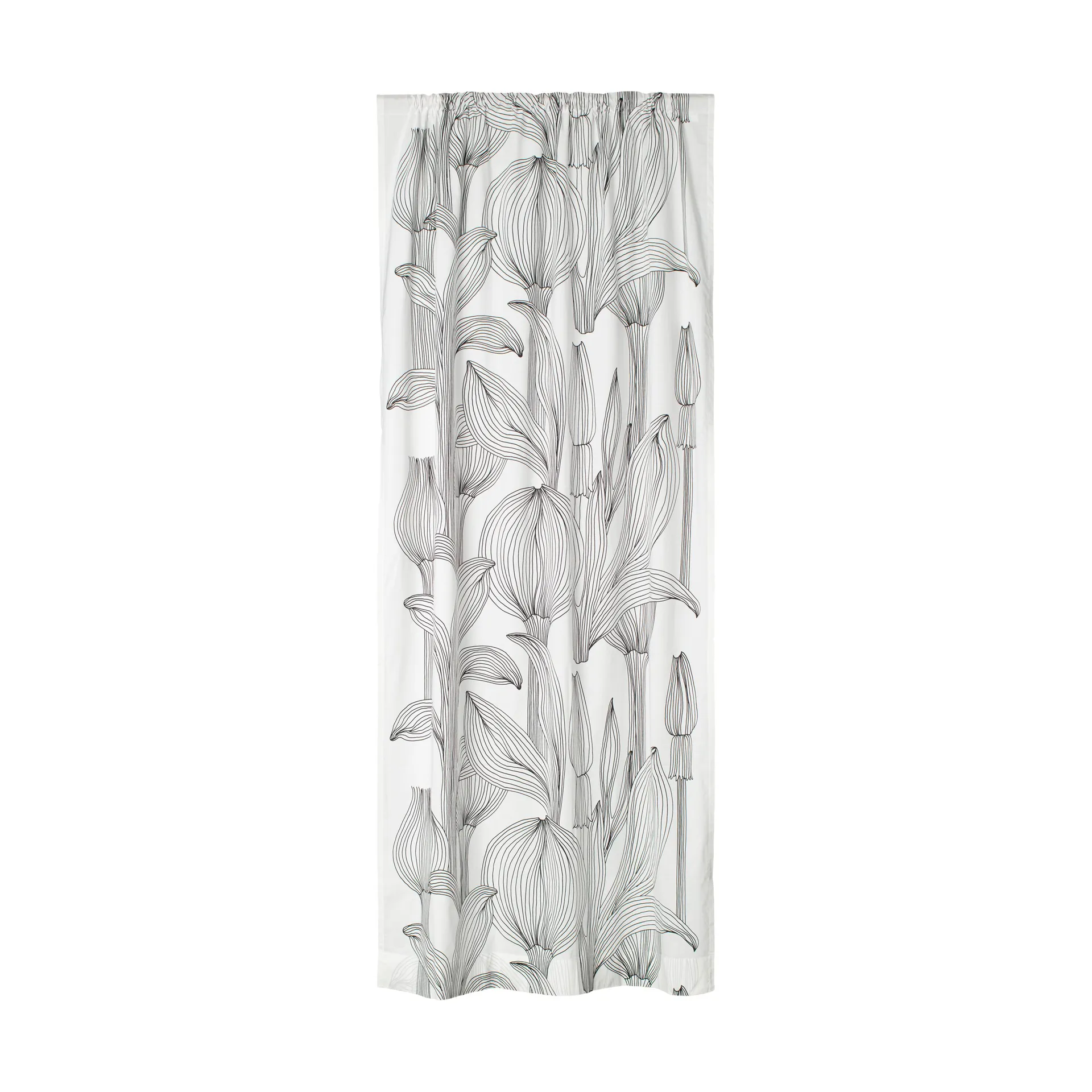 Zasłona Kukat Puhkeavat 135x245 cm, White-black Marimekko