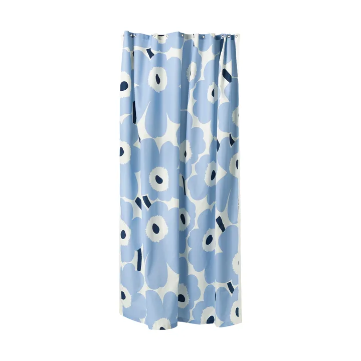 Zasłona prysznicowa Unikko - Off white, light blue, navy, 180x200 cm - Marimekko