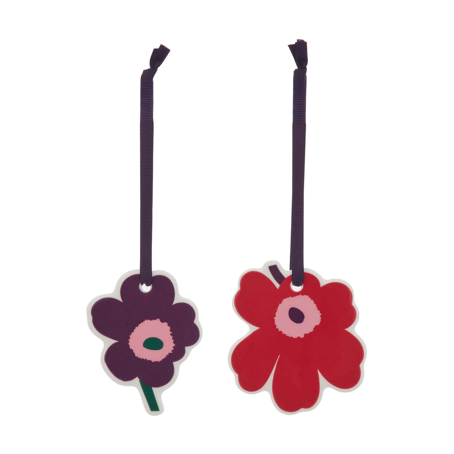Zawieszka dekoracyjna Unikko, Cranberry-pink-plum, 2-częściowy Marimekko