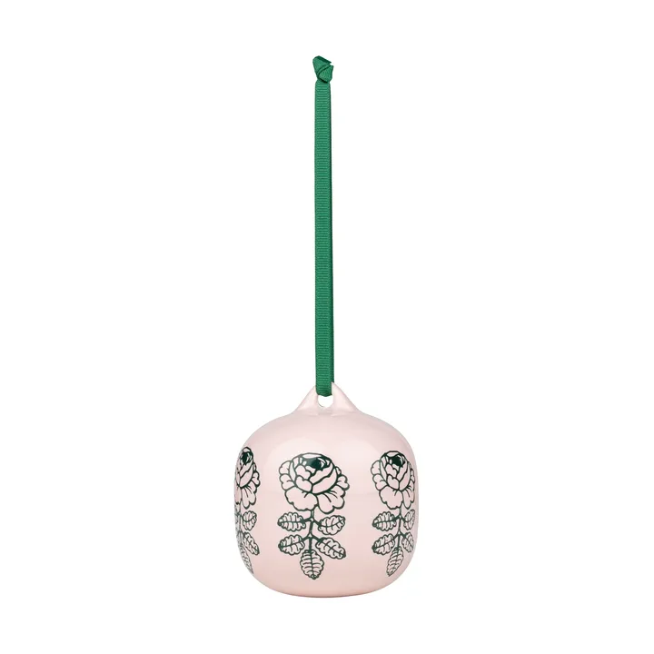 Zawieszka dekoracyjna Vihkiruusu - Różowa, 7×7 cm - Marimekko