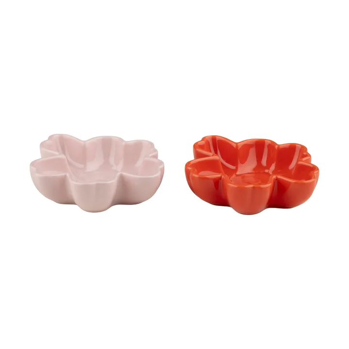 Zestaw 2 misek Unikko Shape Ø11 cm - Pink-orange red - Marimekko