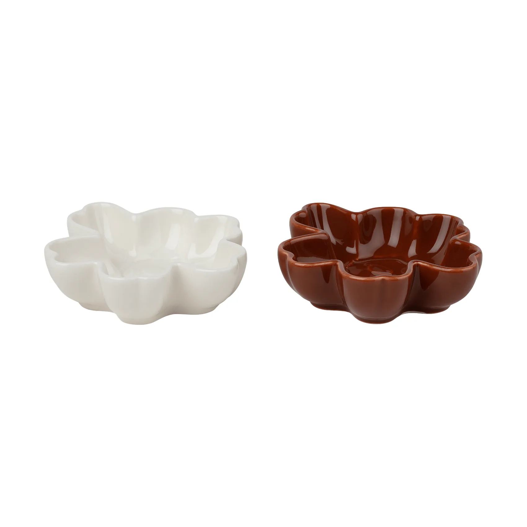 Zestaw 2 misek Unikko Shape Ø11 cm, White-śliwka Marimekko