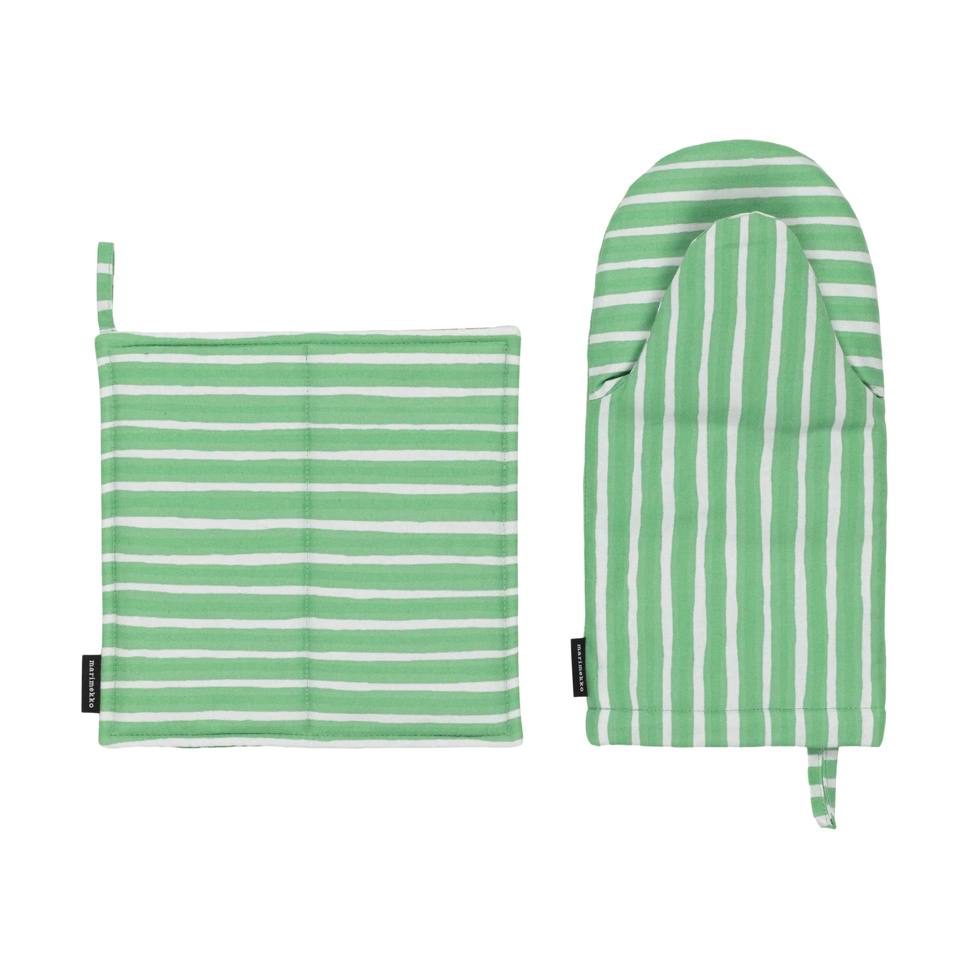 Zestaw Piccolo łapka + rękawica kuchenna, Light grey-spring green Marimekko