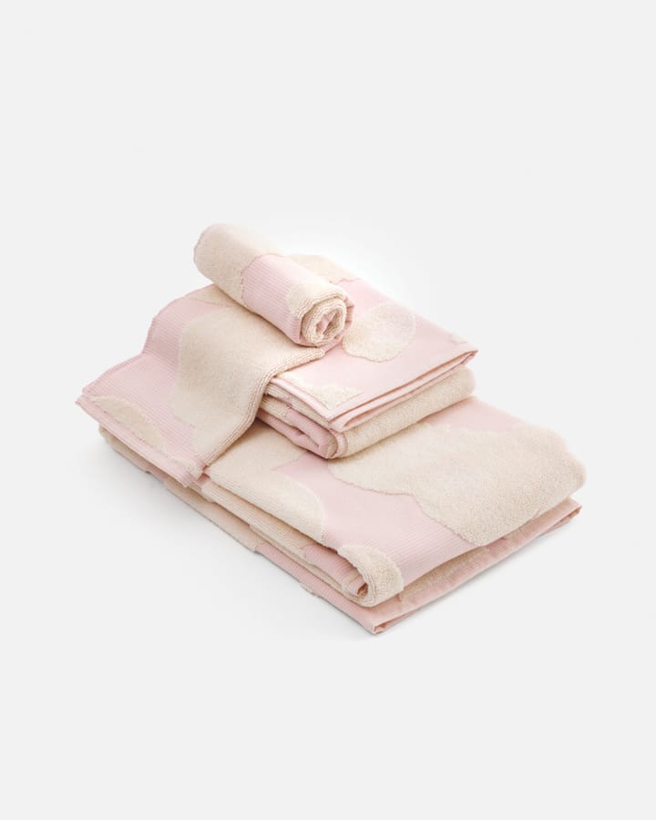 Zestaw ręczników Unikko 3 części, White-light pink Marimekko