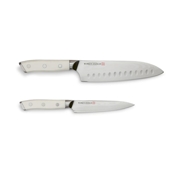 Zestaw japońskich noży Markus Damaskus - Japoński nóż szefa kuchni i nóż do obierania - Markus Aujalay