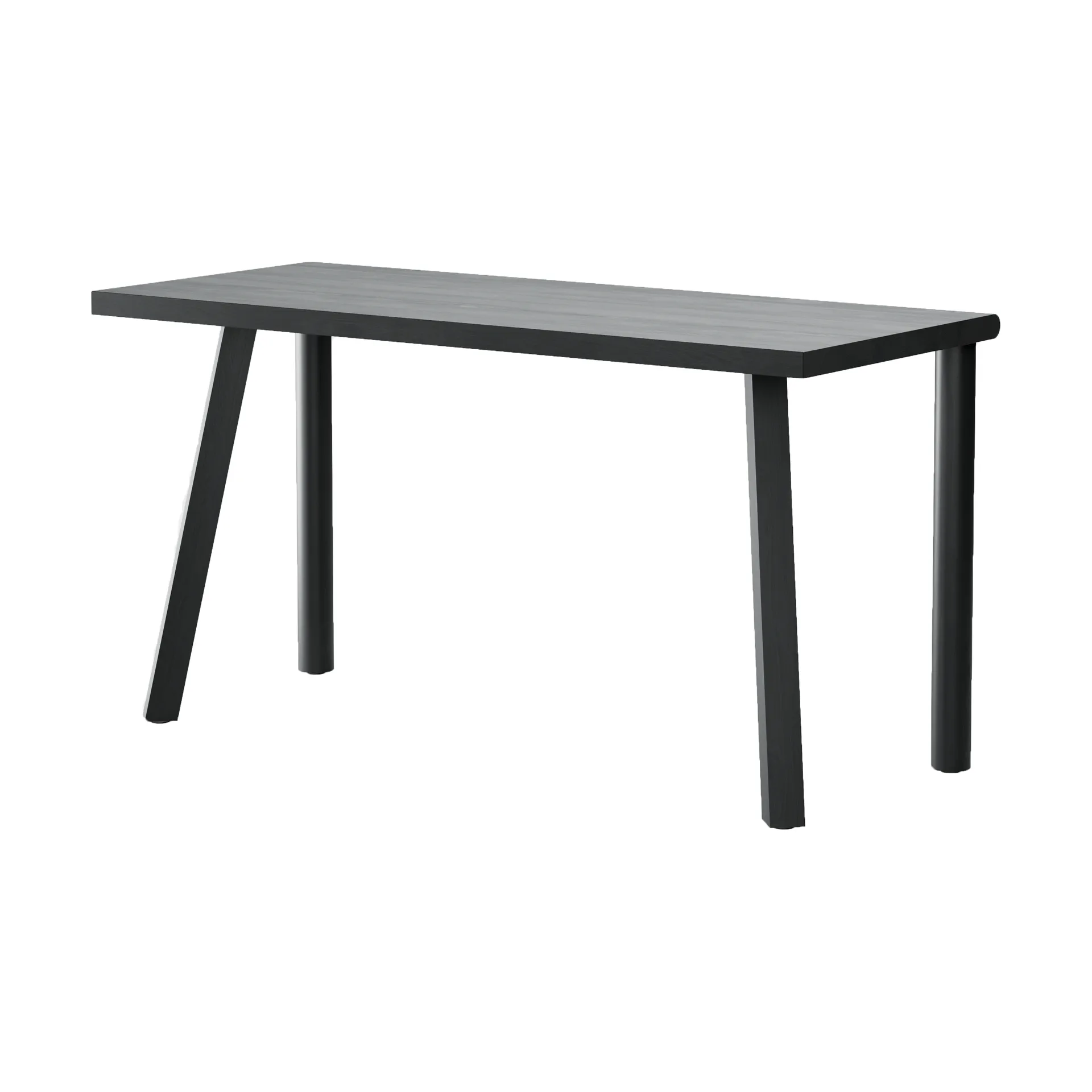 Biurko Homework 140x60 cm, Jesion bejcowany na czarno Massproductions