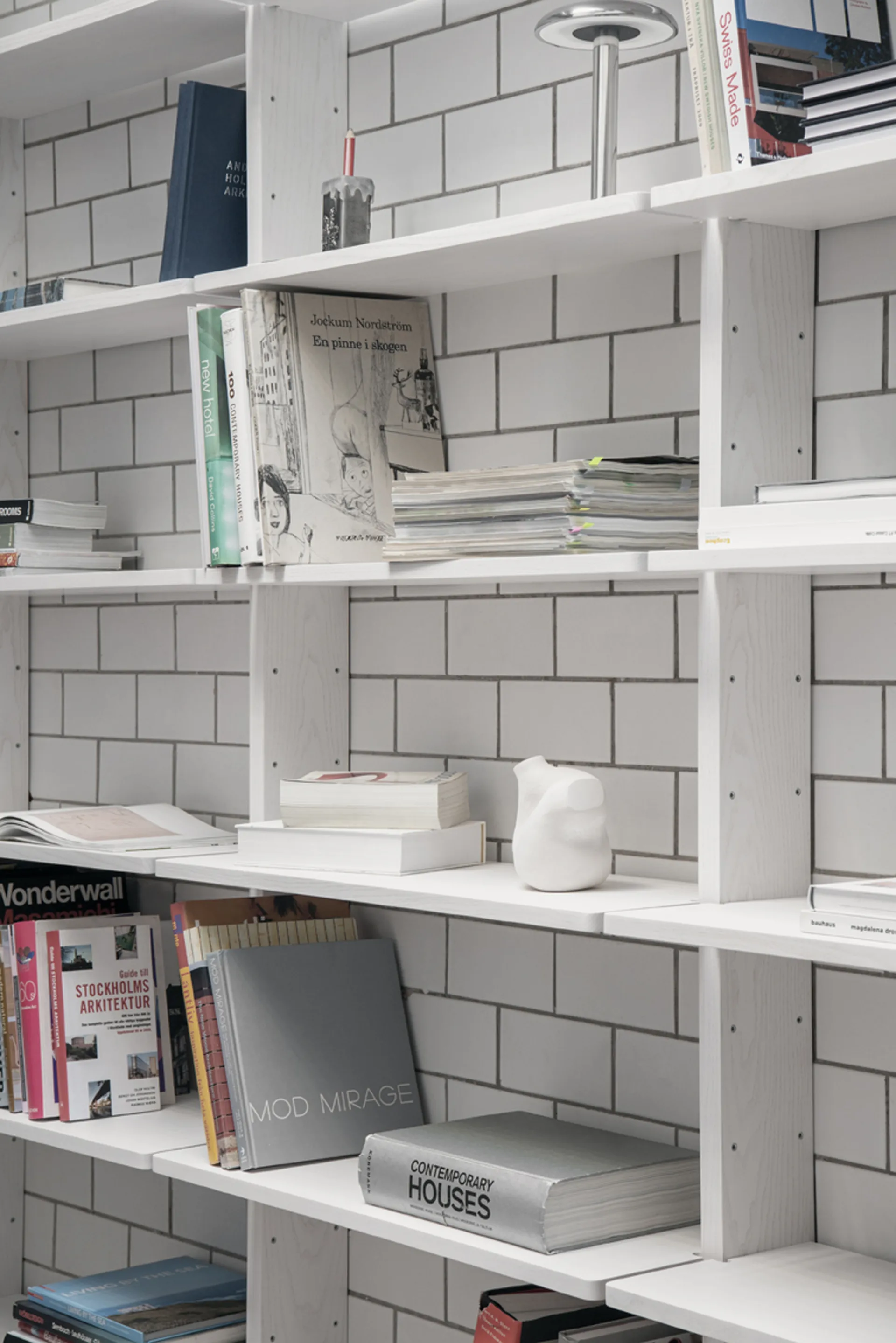 Blat biurka Gridlock Desk, White stained Ash Massproductions