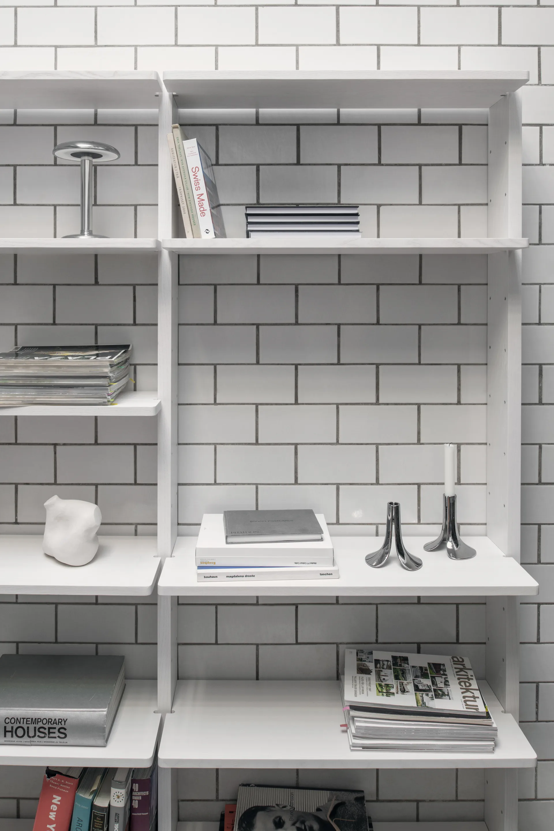 Półka Gridlock Deep Shelf W800, White stained Ash Massproductions