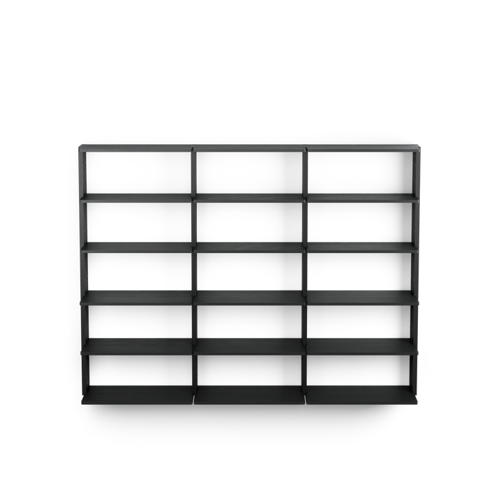 Regał ścienny Gridlock - T3-A9-A9, Black stained Ash Massproductions