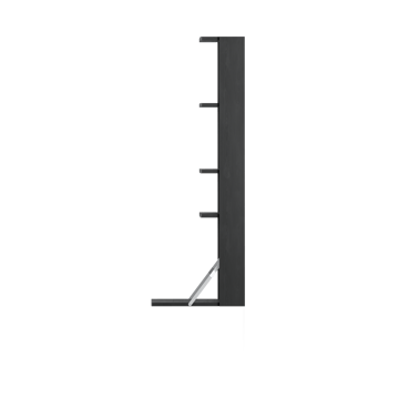 Regał ścienny z biurkiem Gridlock - M1-A4-0-D - Black stained Ash - Massproductions