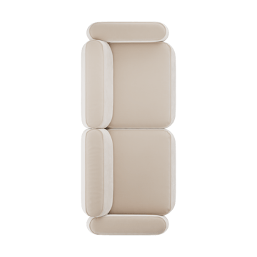 Sofa 2,5-osobowa Patch - Atlantis 52 Alabaster - Massproductions