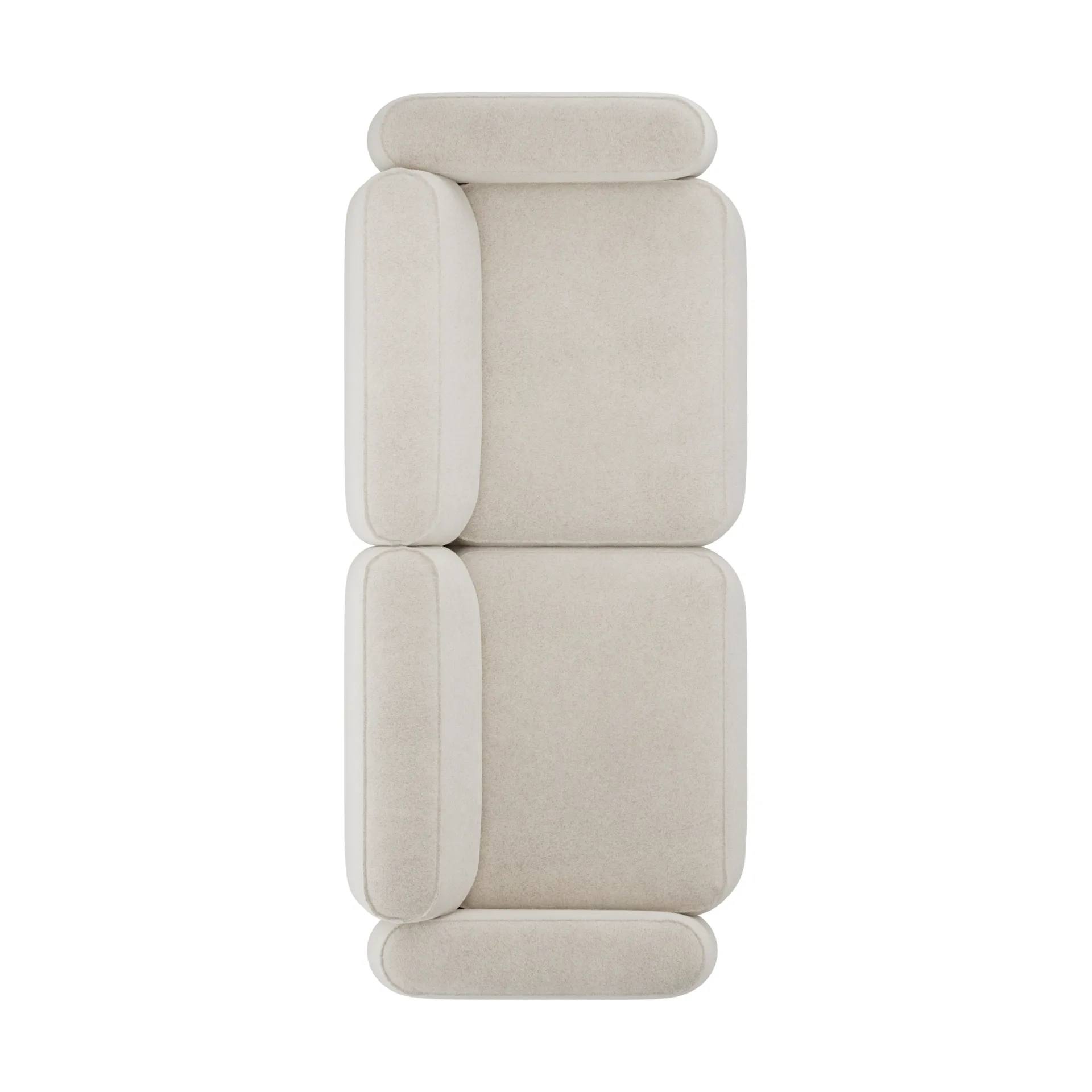 Sofa 2,5-osobowa Patch, Spiral 21 Chalk Massproductions