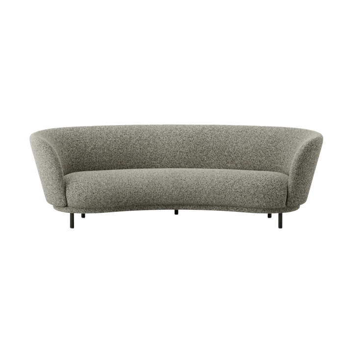 Sofa 3-osobowa Dandy, Black oak - Kirkby Design, Spiral - 23 Monochrome Massproductions