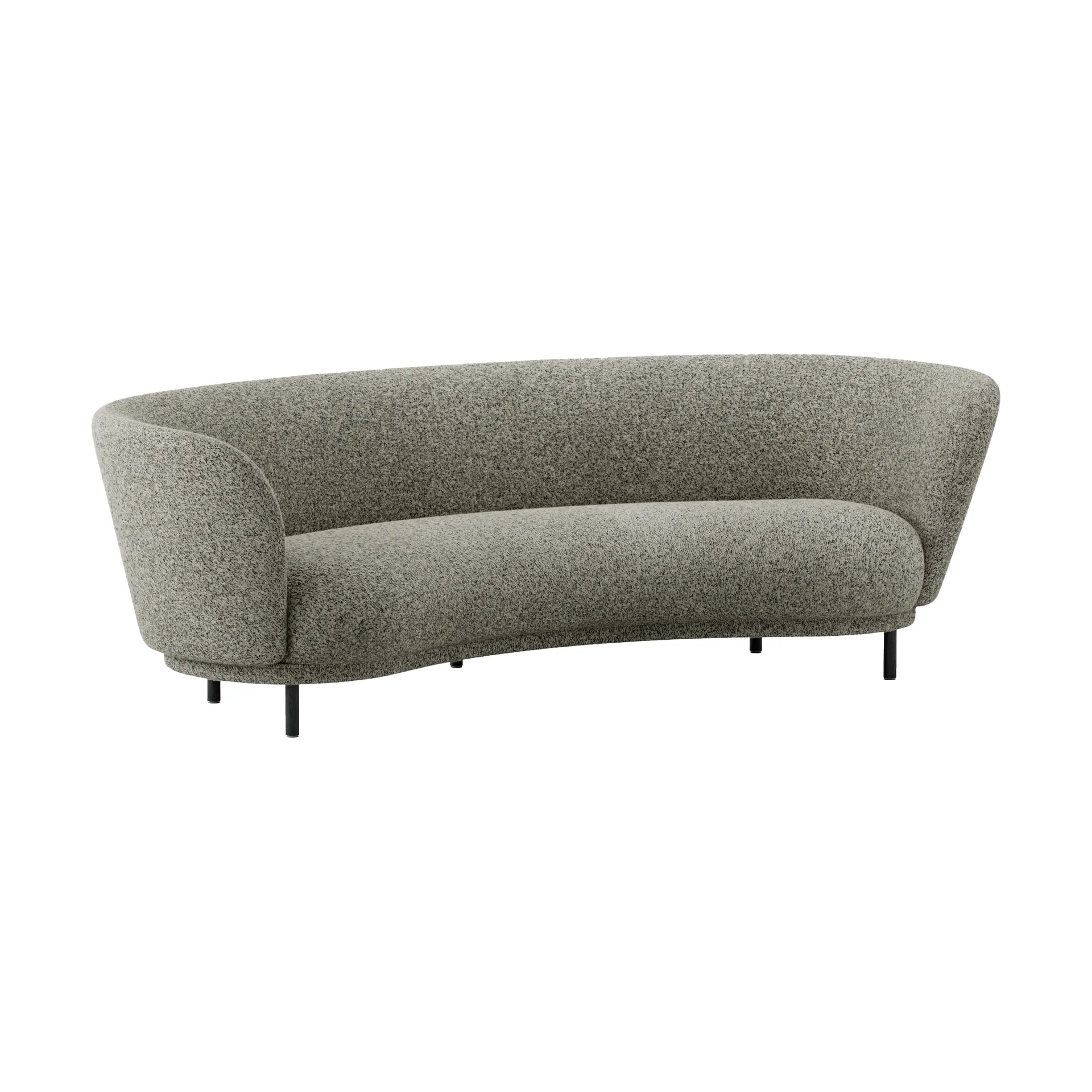 Sofa 3-osobowa Dandy, Black oak - Kirkby Design, Spiral - 23 Monochrome Massproductions