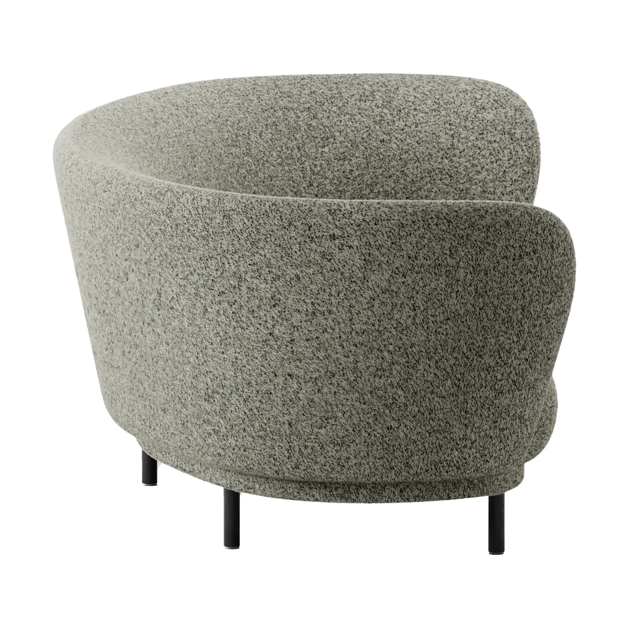 Sofa 3-osobowa Dandy, Black oak - Kirkby Design, Spiral - 23 Monochrome Massproductions