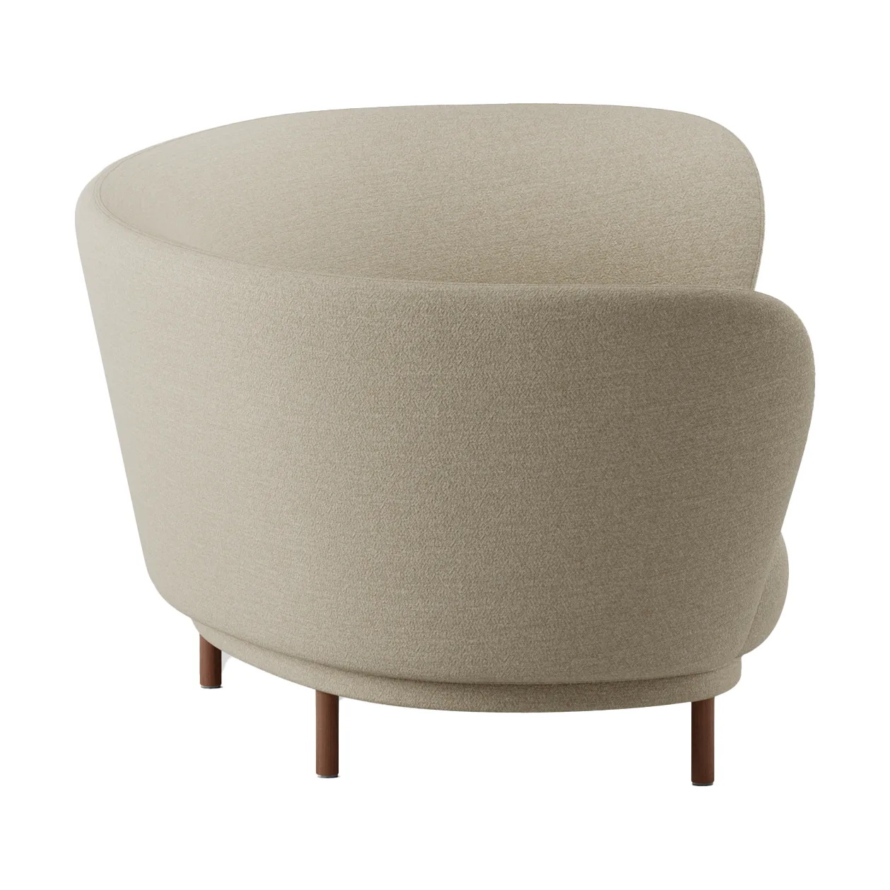 Sofa 3-osobowa Dandy, Walnut-Ecriture 240 Massproductions