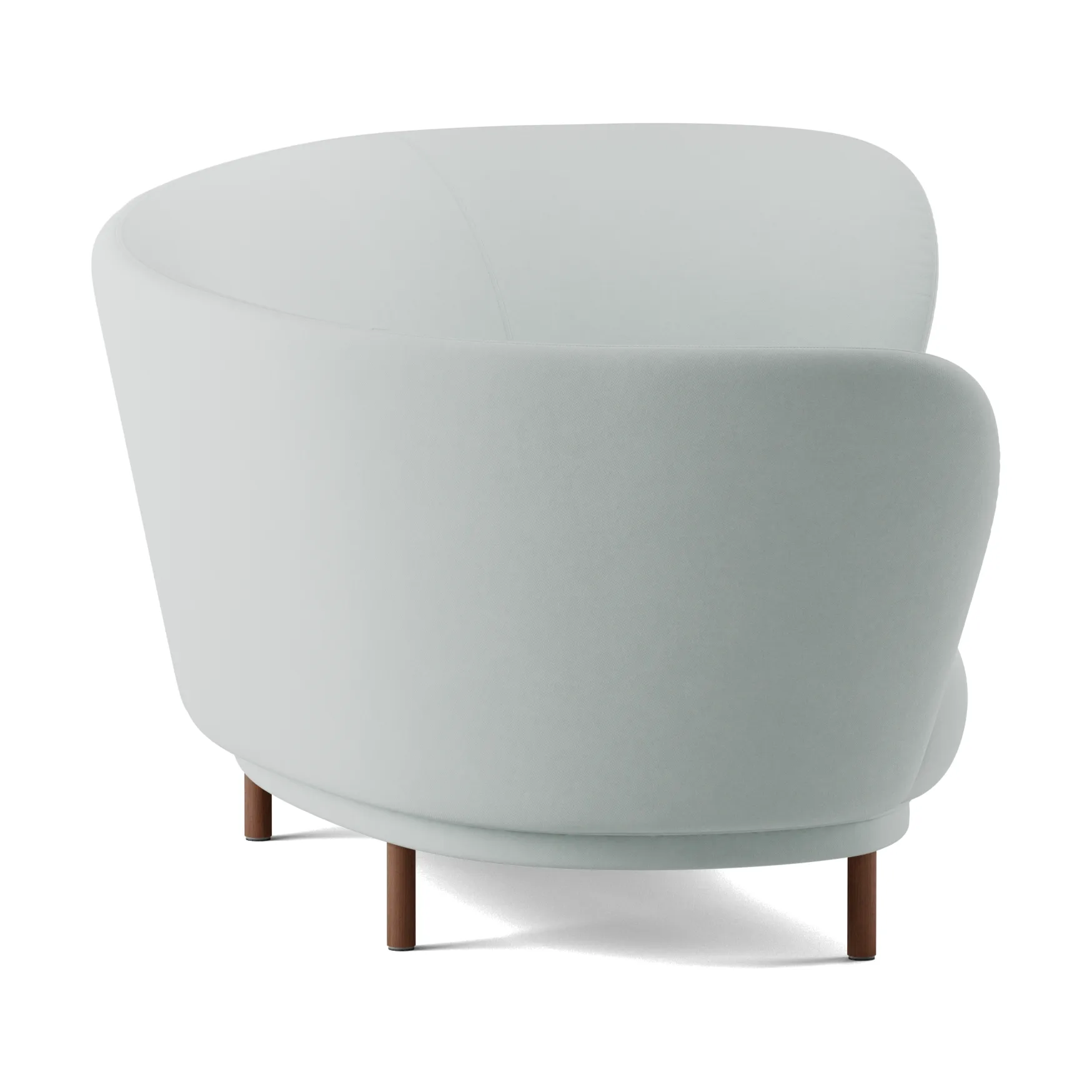 Sofa 3-osobowa Dandy, Walnut-Linara 253 Swedish Grey Massproductions