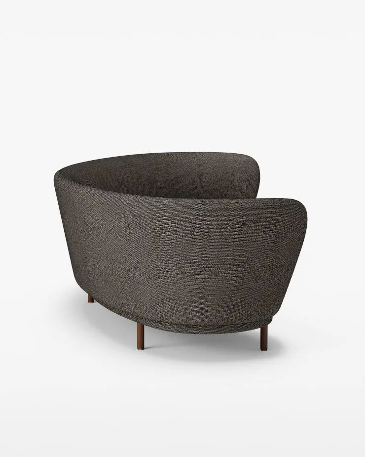 Sofa 4-osobowa Dandy, Orzech-Sacho Safire 001 Massproductions