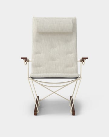 Spark Lounge Chair, kość słoniowa-buk bejcowany na orzech - Romo Ruskin Quill 7757/10 - Massproductions