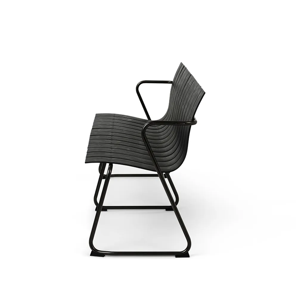 Ławka Ocean, black Mater