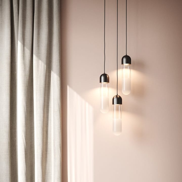 Firefly lampa wisząca, black, szkło/szkło piaskowane Mater