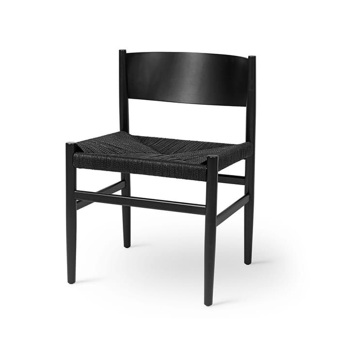 Krzesło Nestor - buk lakierowany na czarno, czarne siedzisko - Mater