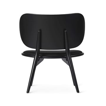 Krzesło wypoczynkowe The Lounge Chair - skóra black, bejcowany na czarno stojak na książki - Mater