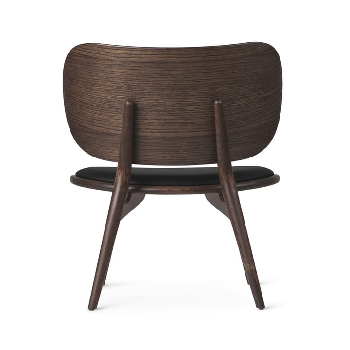 Krzesło wypoczynkowe The Lounge Chair, skóra black, sirka grey stojak Mater