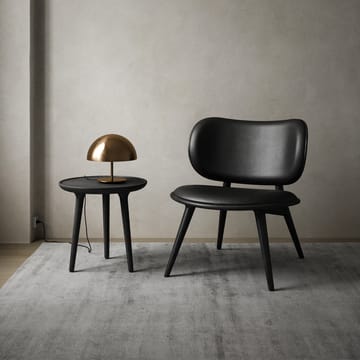 Krzesło wypoczynkowe The Lounge Chair - skóra black, sirka grey stojak - Mater