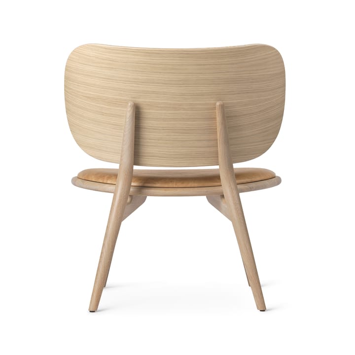 Krzesło wypoczynkowe The Lounge Chair, skóra natural, stojak dębowy lakier matowy Mater