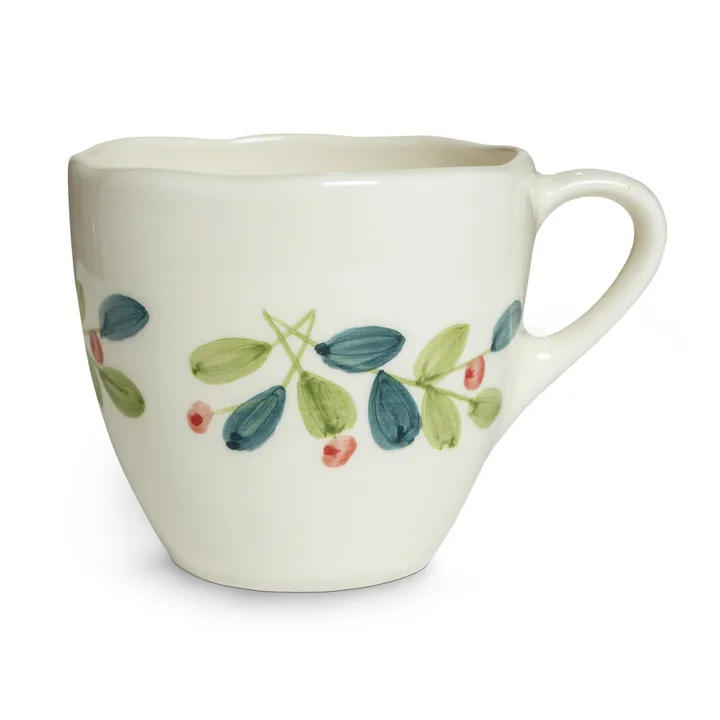 Basic kubek świąteczny 600 ml - Biały-multi - Mateus
