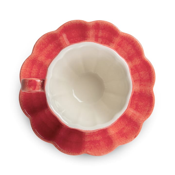 Filiżanka Oyster ze spodkiem 250 ml, Czerwony Mateus