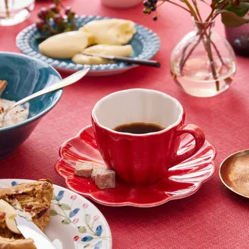 Filiżanka ze spodkiem Oyster 250 ml - Czerwony - Mateus
