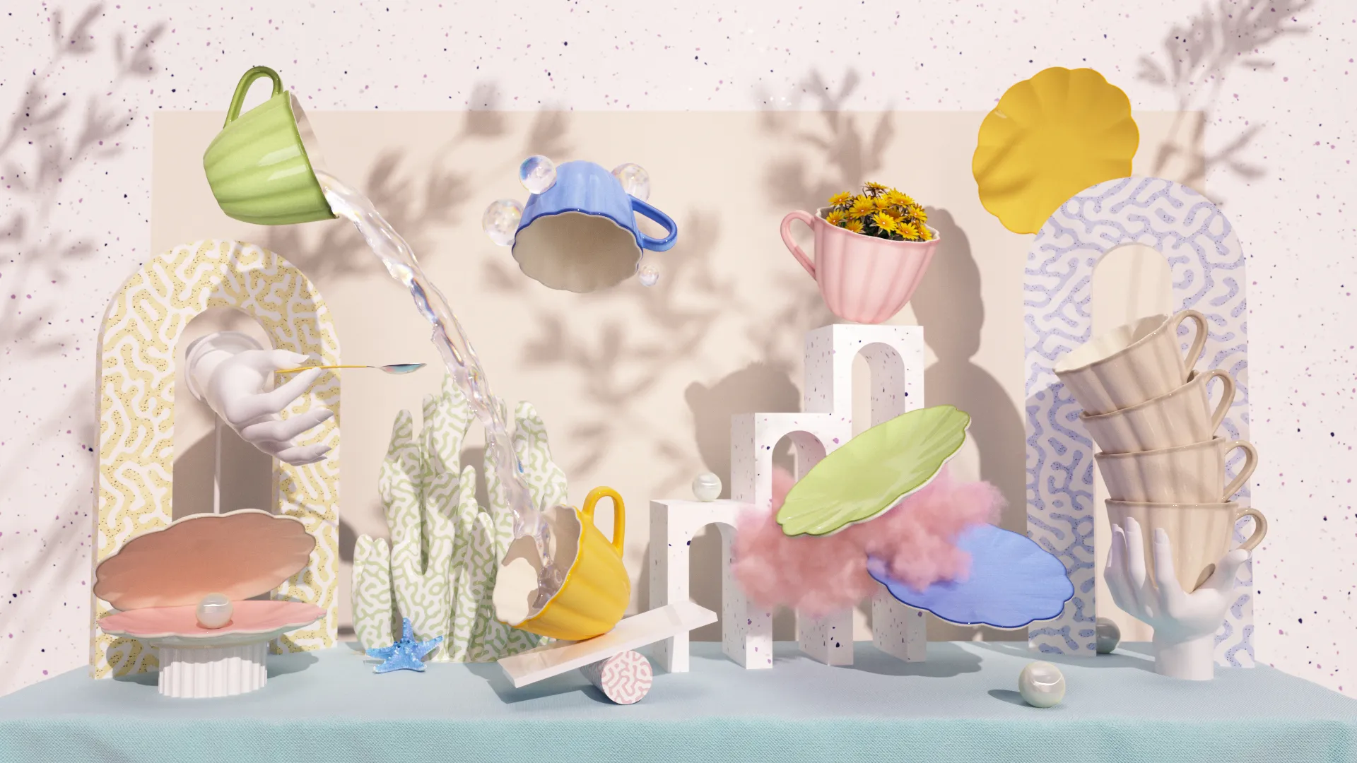 Filiżanka ze spodkiem Oyster 250 ml, Plum Mateus