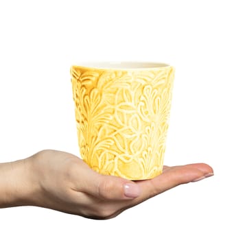 Kubek Lace 30 cl - Żółty - Mateus