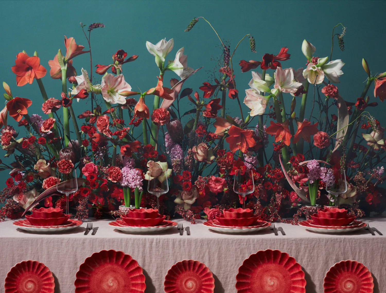 Miska Oyster Ø13 cm, Czerwony Mateus