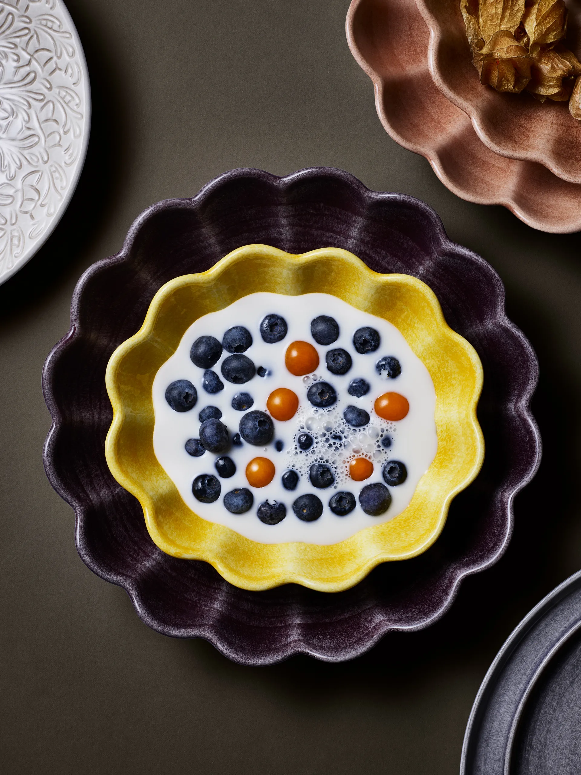 Miska Oyster Ø24 cm, Śliwka Mateus