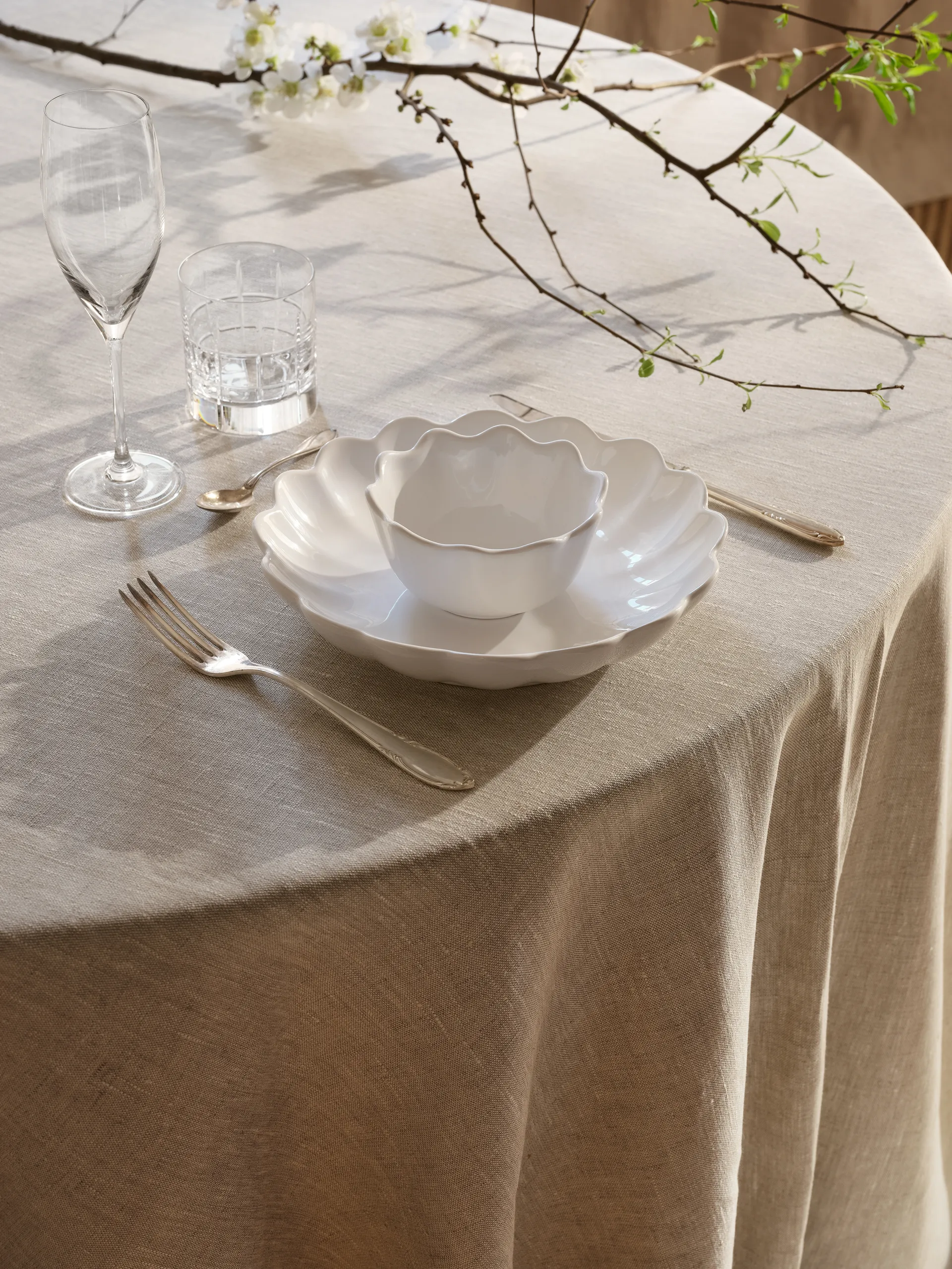 Miska Oyster 31 cm, Biały Mateus