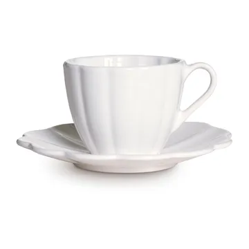Oyster filiżanka ze spodkiem 250 ml - Biały - Mateus