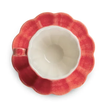 Oyster filiżanka ze spodkiem 250 ml - Czerwony - Mateus