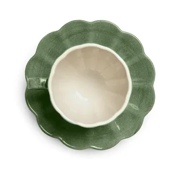 Oyster filiżanka ze spodkiem 250 ml - Zielony leśny - Mateus