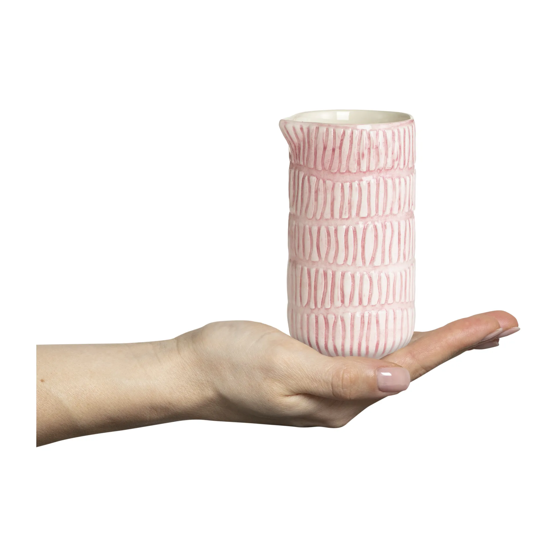 Stripes dzbanek 300 ml, Jasnoróżowy Mateus