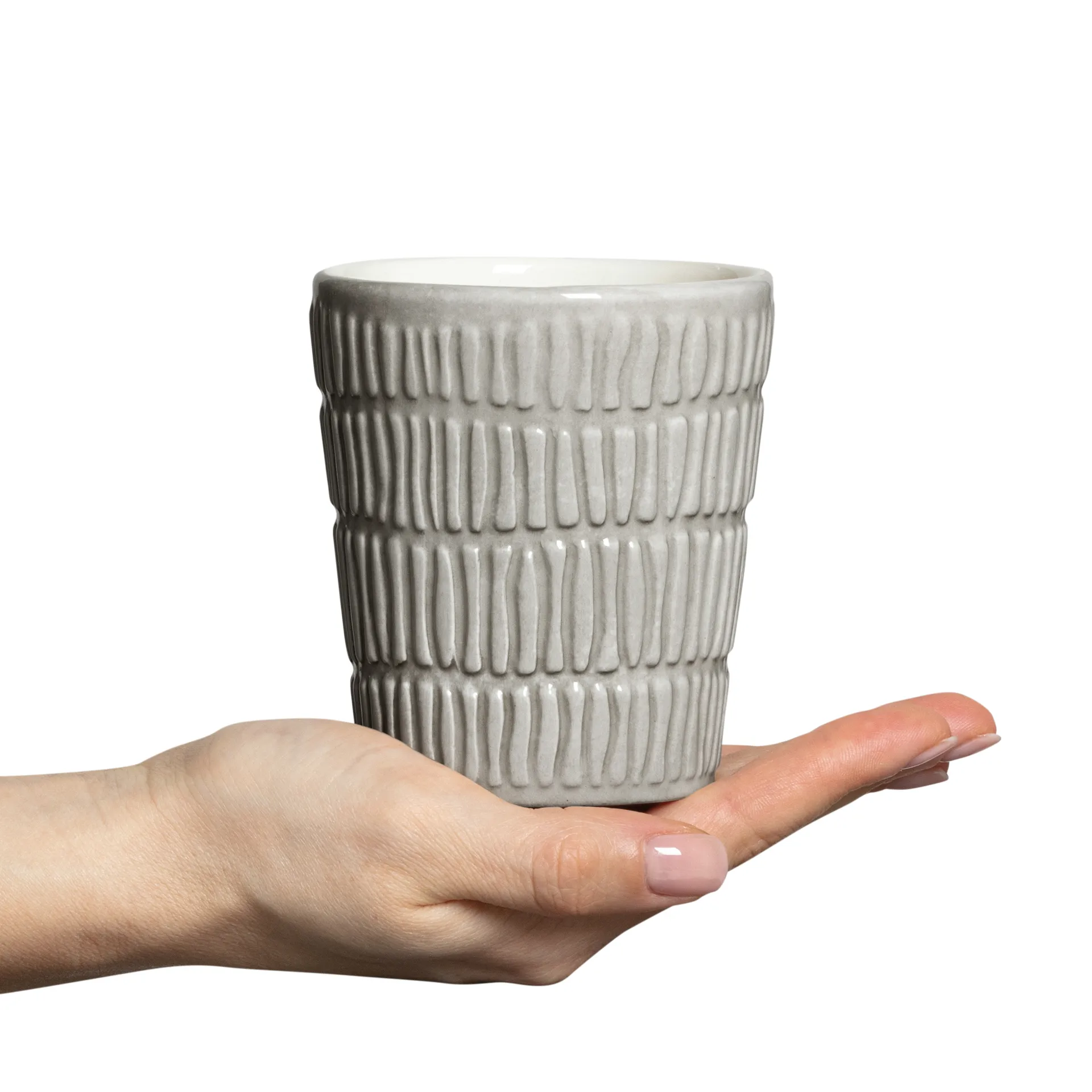 Stripes kubek 300 ml, Szary Mateus