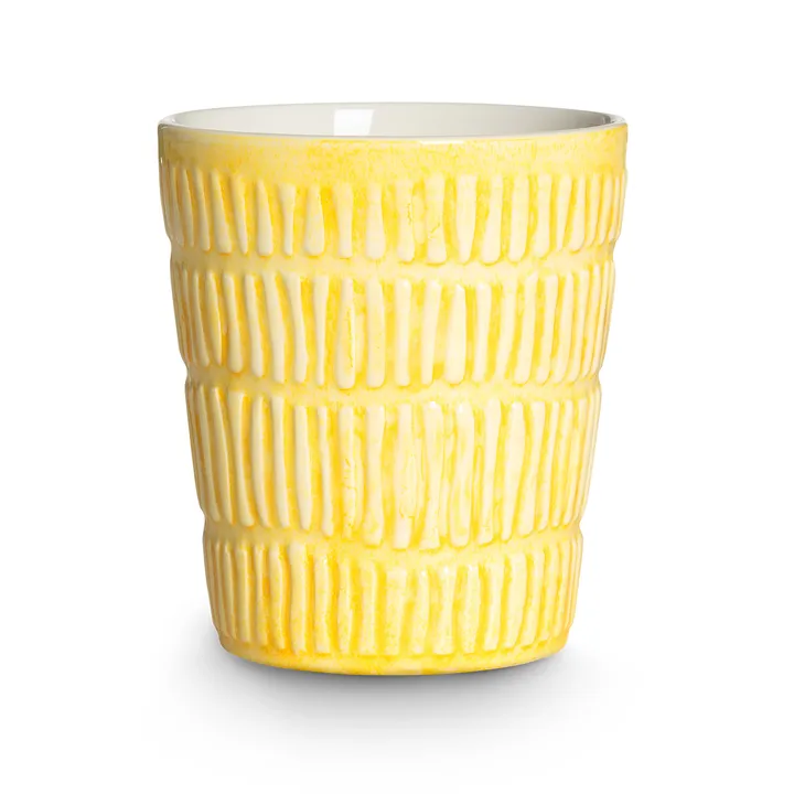 Stripes kubek 300 ml - Żółty - Mateus