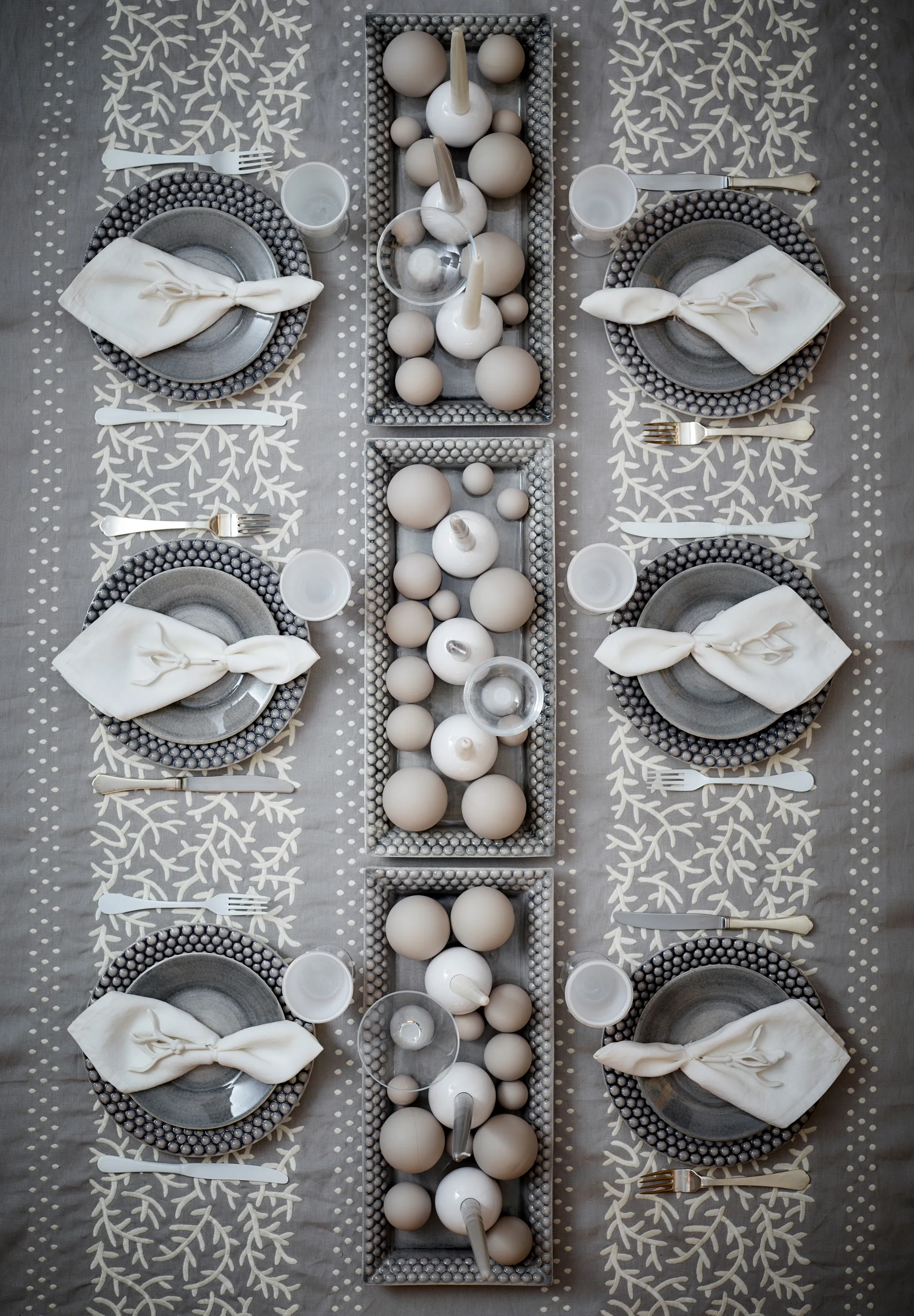 Talerz Bubbles 28 cm, Szary Mateus