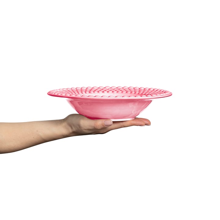 Talerz do zupy Bubbles 25 cm, Różowy Mateus