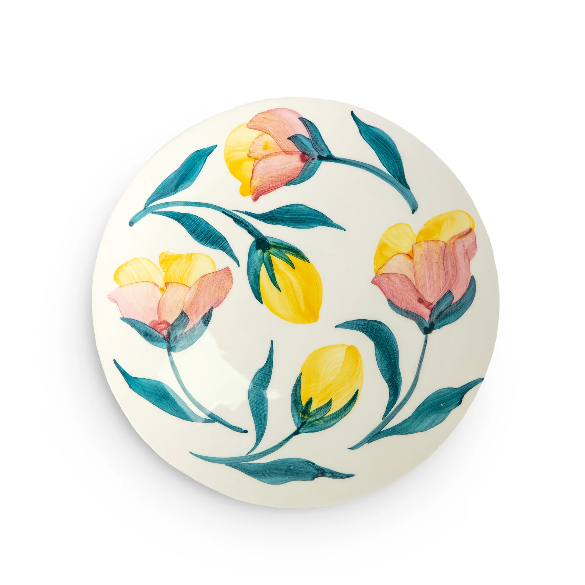 Talerz Flowers Tulips Ø20 cm, Biały Mateus