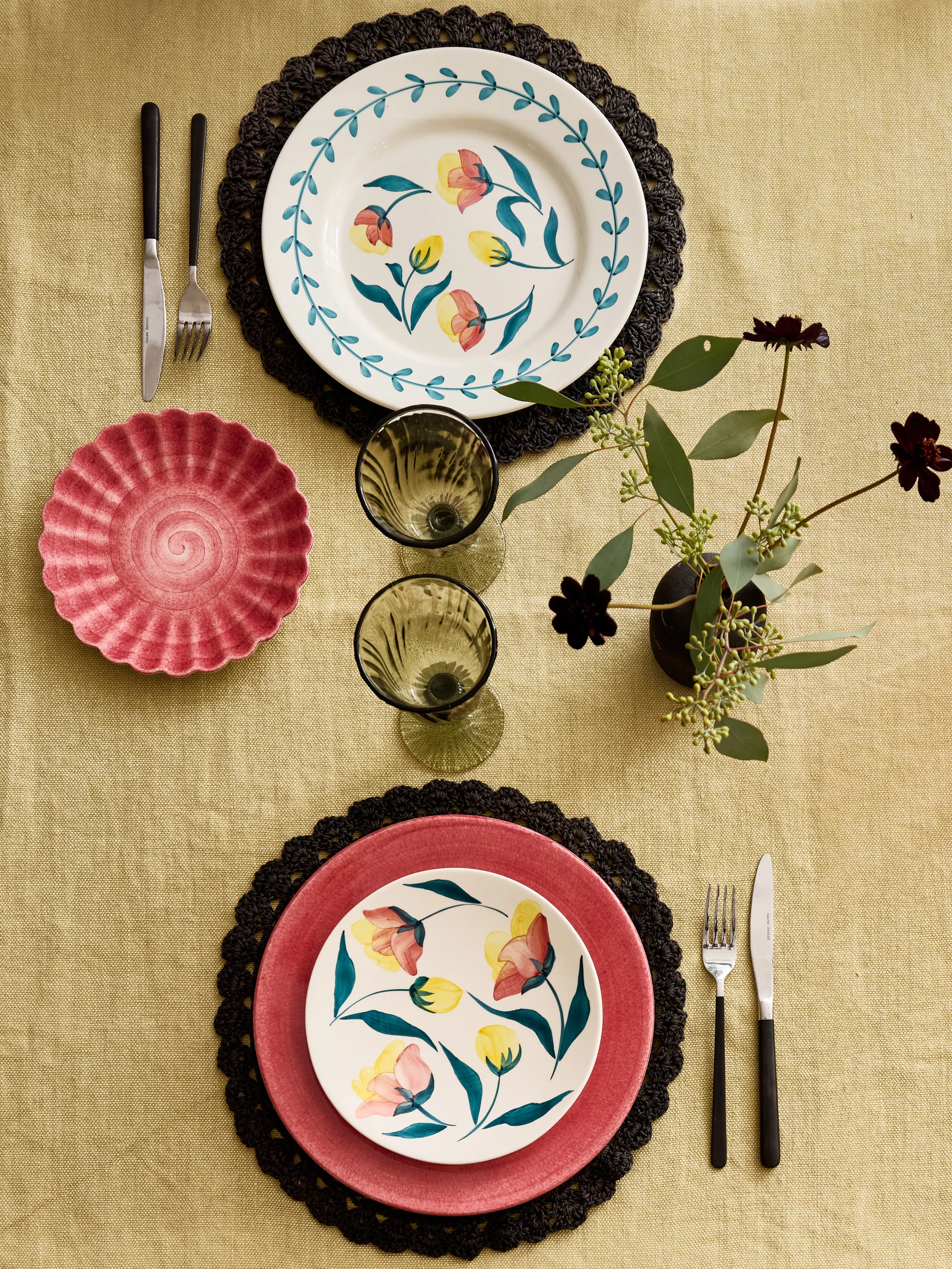 Talerz Flowers Tulips Ø20 cm, Biały Mateus